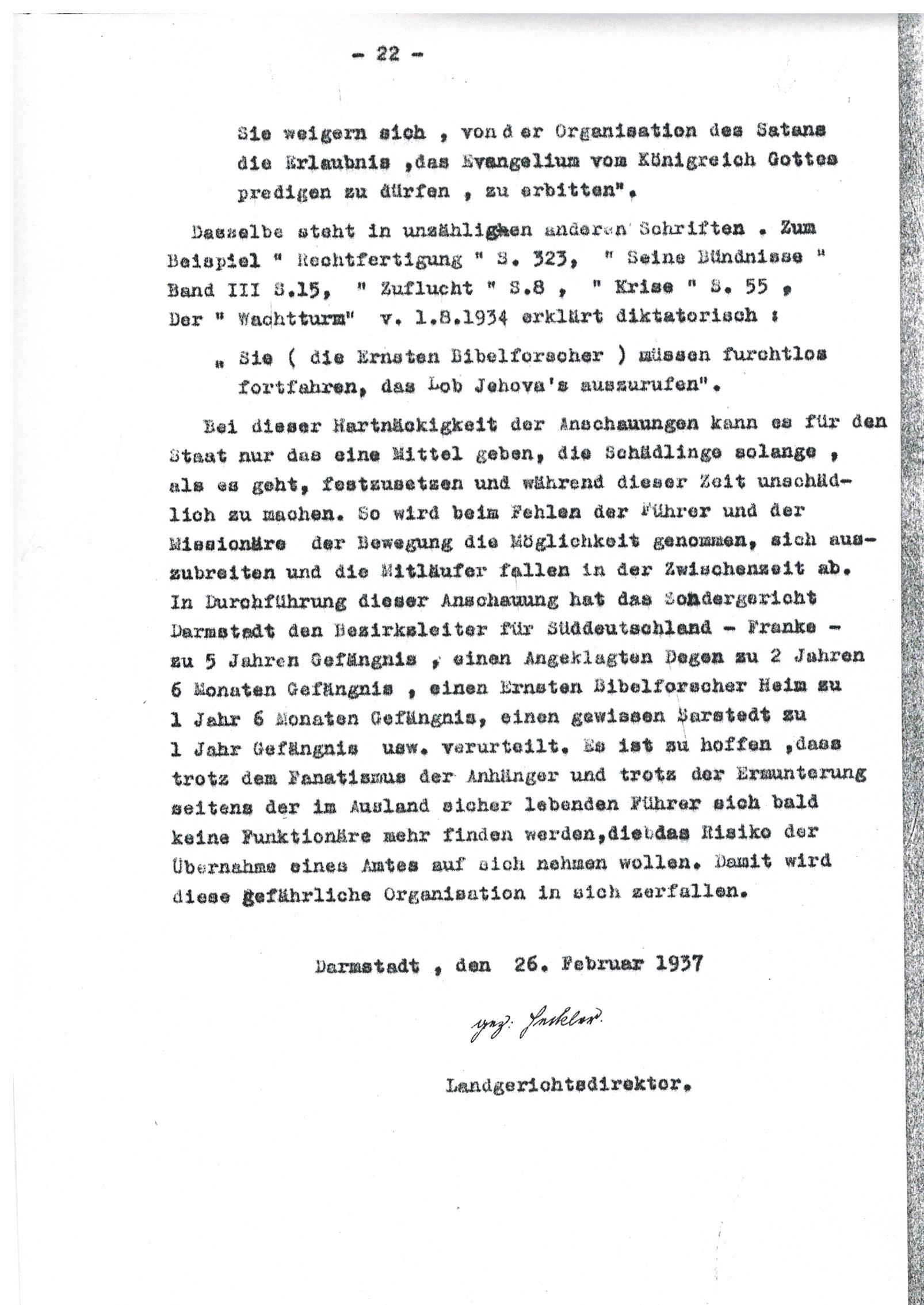 Vorsitzender SG S.22